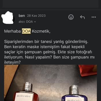 Doa Kozmetik Eksik Sipariş Teslimi- Cevap Alamama