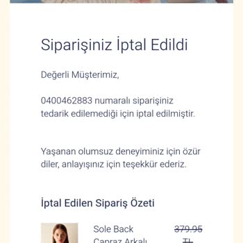 Penti Stok Hatası Diye 1 Hafta Bekletme