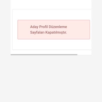 İçişleri Bakanlığı Profil Ve Aday Düzenleme Sekmesine Ulaşamıyoruz
