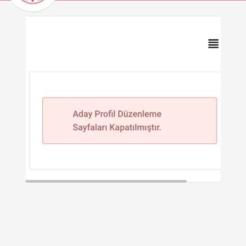 İçişleri Bakanlığı Profil Ve Aday Düzenleme Sekmesine Ulaşamıyoruz