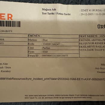 Boyner Arcon Kozmetik Dior Sauvage Akıtma Sorunu