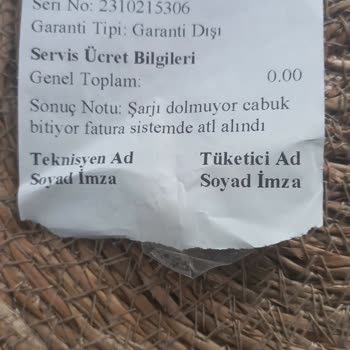 Grundig 2 Aylık Dikey Süpürge İçin Servis Ücreti Talep Ediyor