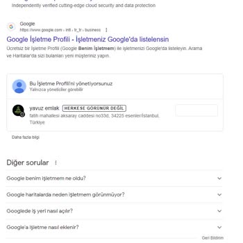 Google Benim İşletmem Onaylanmıyor
