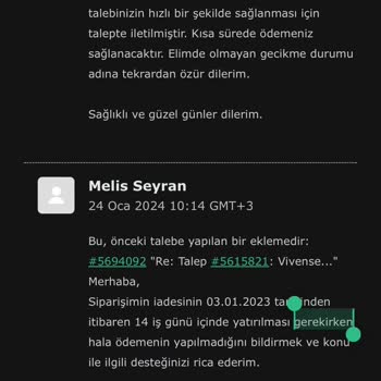 Vivense Para İadesi Sorunu
