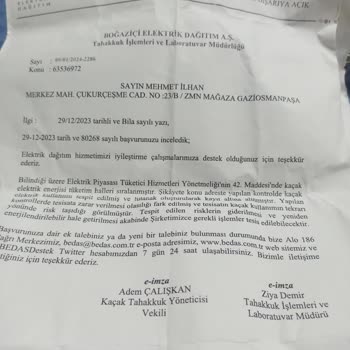 Boğaziçi Elektrik - BEDAŞ Elektrik Aboneliği Verilmesi