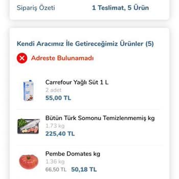 Carrefour SA Online Sipariş İptal Edildi