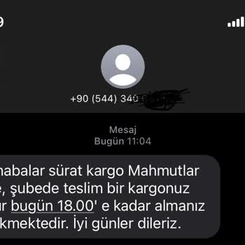 Sürat Kargo Şubedeki Kargomu Teslim Etmiyor!