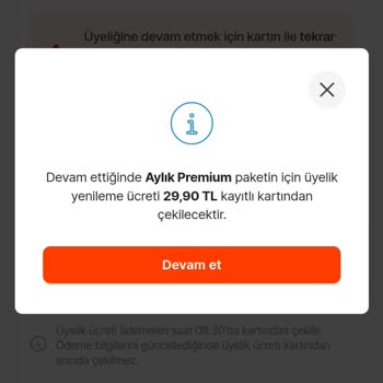 Hepsiburada Premium Bilgilendirme Hatası