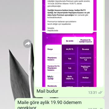 Hepsiburada Premium Bilgilendirme Hatası