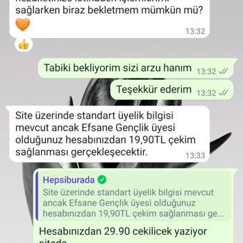 Hepsiburada Premium Bilgilendirme Hatası