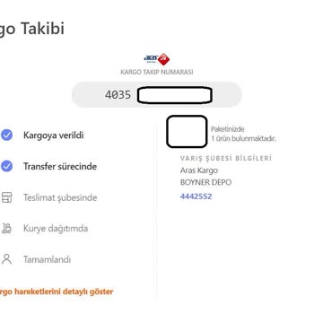 Aras Kargo Hepsiburada Boyner İadesini Aras 6 Gündür Teslim Etmiyor.
