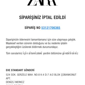 Zara Tarafından Mağdur Edildim