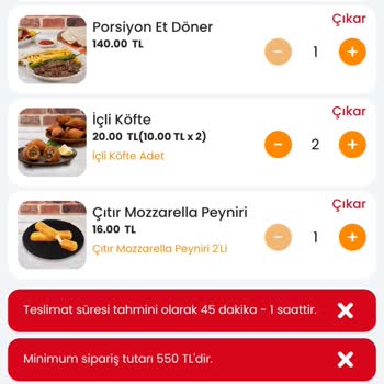 Köfteci Yusuf 550 TL Alt Limit Sorunu