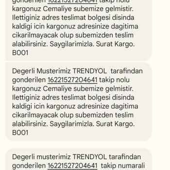 Sürat Kargo Kargomu Başka Bir Yere Bıraktı