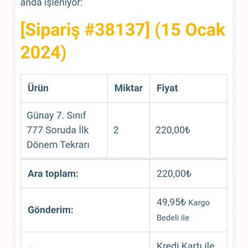 kitapmagazasi.com Eğitim Kitapları Sipariş Sorunu