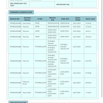 PTT Dağıtım Merkezi Gecikmeli Kargo Teslimatı Şikayeti