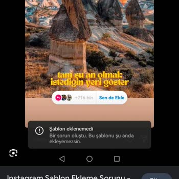 Instagram Sende Ekle Şablon Sorunu