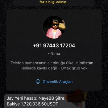 Usdtzad.com Yurt Dışından WhatsApp'a Gelen Sebebini Bilmediğim Şifre Ve Kullanıcı