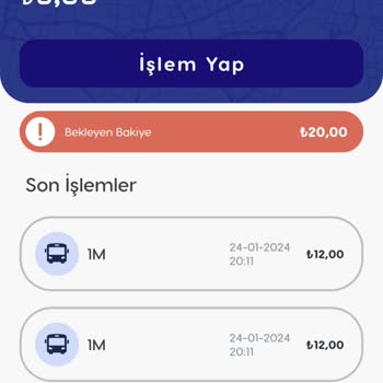 BURULAŞ Burulas Kart Bekleyen Bakiye Sorunu