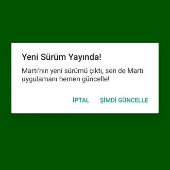 Martı Uygulaması Güncelle Yazıyor Açılmıyor