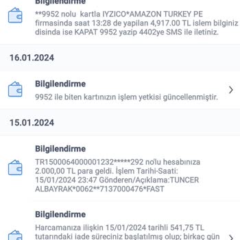 Amazon Kartımdan İzinsiz Yapılan İşlem
