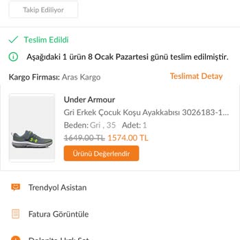 Trendyol Boyner Sayfasından Ayakkabı Sipariş Verdim İade Edilemiyor.