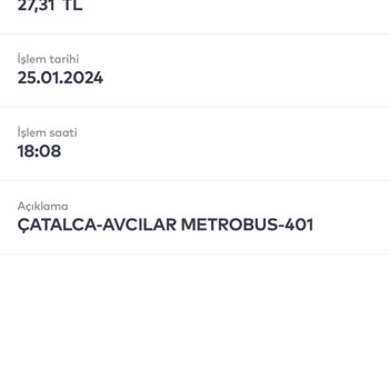 Belbim (İstanbulkart) Çatalca 401 Ödeme Sorunu