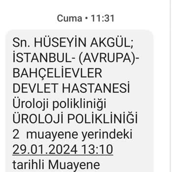 Bahçelievler Devlet Hastanesi Randevu Süreçleri Ve Hasta Bekleme Süreleri Üzerine Şikayet