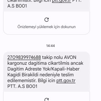 PTT Kargo PTT Evde Kimse Yok
