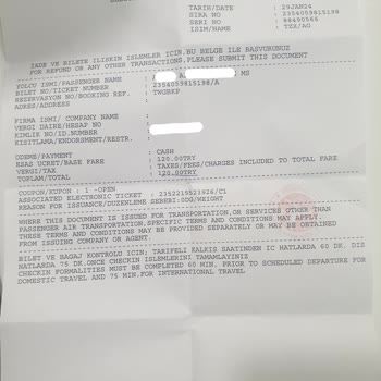 THY Bagaj Fark Ücreti Yanlış BİLGİLENDİRME-Sorumluluk Almama