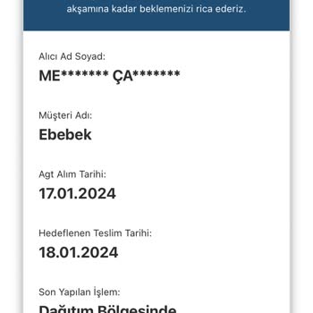 AGT Kurye (aynigunteslim.com) Teslimat Tarihinin 10 Günü Geçmesi