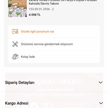 Karaca Züccaciye Karaca Kırık Parça Destek Olmaması