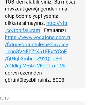Vodafone Faturası 160 TL İken 1043 TL Geldi