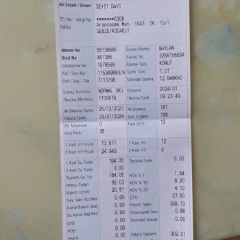 Kocaeli Büyükşehir Belediyesi Fatura Gün Farkı