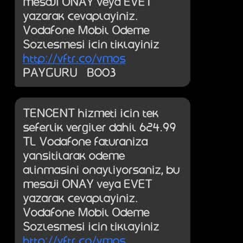 Vodafone İzinsiz Mobil Ödeme Çekimi