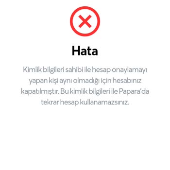 Papara Onaylama Sorunu