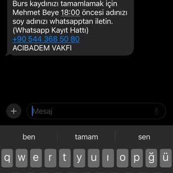 Acıbadem Vakfı (Burs Başvurusu) Kişisel Bilgilerimin Korunması Talebi