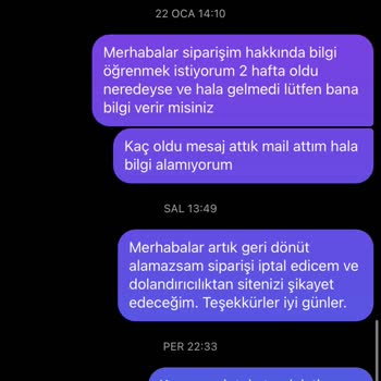 Charmé Butik Kargom Gelmedi Para İadesi İstiyorum