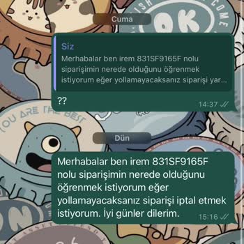 Charmé Butik Kargom Gelmedi Para İadesi İstiyorum