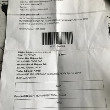 English Home Çay Makinesi İadesi Yapılmıyor. Neden?