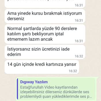 Digiway Yazılım Kursu Kayıt Hayal Kırıklığı