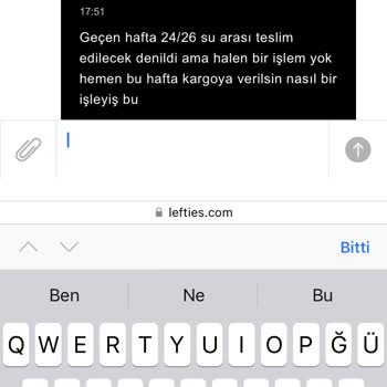 Lefties Ürünümü Kargoya Vermiyor
