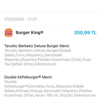 Tıkla Gelsin Gelal Siparişinde Yaşadığım Sorun