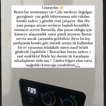 DemirDöküm Yeni Kombide F89 Hatası Ve Servis Mağduriyeti