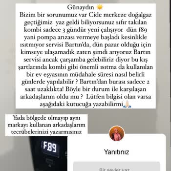 DemirDöküm Yeni Kombide F89 Hatası Ve Servis Mağduriyeti