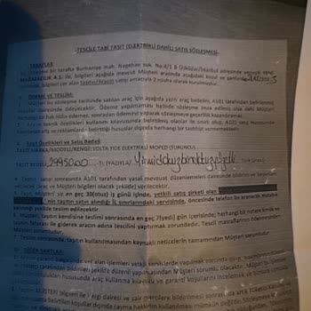 A101 Satın Almış Olduğum Motorumu Vermiyor.