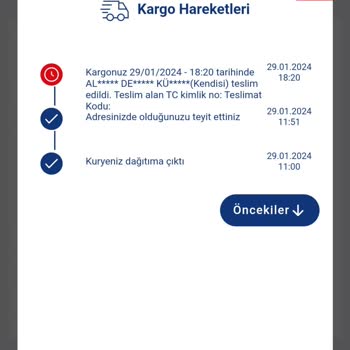 Aras Kargo Ortadağ Şubesi Şikayetçiyim