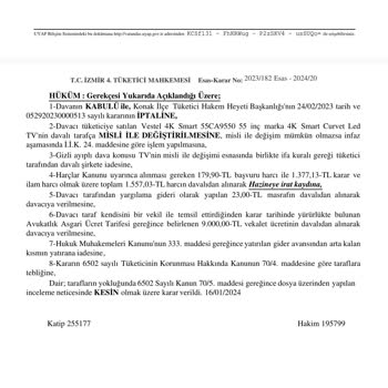 Mahkeme Kararına Uymayan Vestel