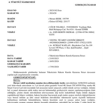 Mahkeme Kararına Uymayan Vestel