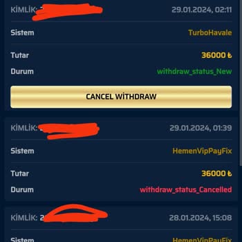 Atlantisbahis Yaptığım Çekim İşlemini Onaylamıyor